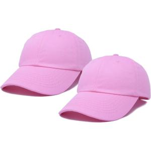 imageDALIX Plain Dad Hats 2 PackLight Pink