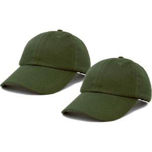 imageDALIX Plain Dad Hats 2 PackOlive