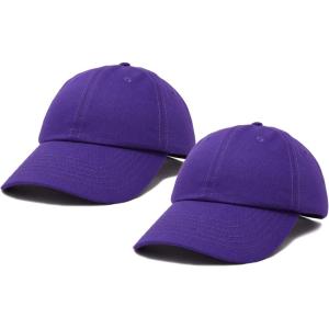 imageDALIX Plain Dad Hats 2 PackPurple