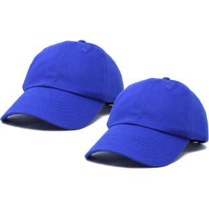 imageDALIX Plain Dad Hats 2 PackRoyal Blue
