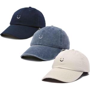 imageDALIX Smiley Face 3 Pack Dad Cap Embroidered Cotton Adjustable Baseball Hat Adult Men WomenColor 13