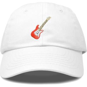 imageElectric Guitar Ball Cap Embroidered HatWhite