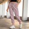 imageDALIX Ghost Embroidered Fleece Jogger Cuff Sweatpant Sweats Soft Warm Cute WomensBlush