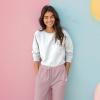 imageDALIX Ghost Embroidered Fleece Jogger Cuff Sweatpant Sweats Soft Warm Cute WomensBlush