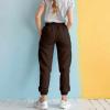 imageDALIX Ghost Embroidered Fleece Jogger Cuff Sweatpant Sweats Soft Warm Cute WomensBrown