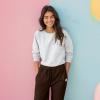 imageDALIX Ghost Embroidered Fleece Jogger Cuff Sweatpant Sweats Soft Warm Cute WomensBrown