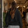 imageDALIX Heartly Ghost Embroidery Relaxed Hoodie Soft Fleece Sweatshirt Drawcord Fit Lounge WomensBlack