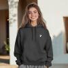 imageDALIX Heartly Ghost Embroidery Relaxed Hoodie Soft Fleece Sweatshirt Drawcord Fit Lounge WomensCharcoal Htr