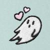 imageDALIX Heartly Ghost Embroidery Relaxed Hoodie Soft Fleece Sweatshirt Drawcord Fit Lounge WomensSea Foam