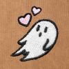 imageDALIX Heartly Ghost Embroidery Washed Sweatshirt Hoodie Fleece Relaxed Fit Lounge WomensCamel