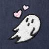 imageDALIX Heartly Ghost Embroidery Washed Sweatshirt Hoodie Fleece Relaxed Fit Lounge WomensDenim Blue