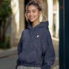 imageDALIX Heartly Ghost Embroidery Washed Sweatshirt Hoodie Fleece Relaxed Fit Lounge WomensDenim Blue