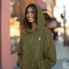 imageDALIX Heartly Ghost Embroidery Washed Sweatshirt Hoodie Fleece Relaxed Fit Lounge WomensOlive