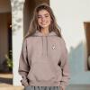imageDALIX Heartly Ghost Embroidery Washed Sweatshirt Hoodie Fleece Relaxed Fit Lounge WomensZinc
