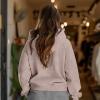 imageDALIX Heartly Ghost Embroidery Washed Sweatshirt Hoodie Fleece Relaxed Fit Lounge WomensZinc