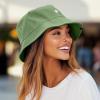 imageDALIX Lil Flower Embroidered Cotton Cap Outdoor Bucket Hat WomensTurf Green