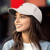 imageDALIX Lil Heart Embroidered Cotton Summer Outdoor Baseball Cap Dad Hat WomensBeige
