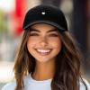 imageDALIX Lil Heart Embroidered Cotton Summer Outdoor Baseball Cap Dad Hat WomensBlack