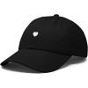 imageDALIX Lil Heart Embroidered Cotton Summer Outdoor Baseball Cap Dad Hat WomensBlack