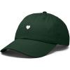 imageDALIX Lil Heart Embroidered Cotton Summer Outdoor Baseball Cap Dad Hat WomensDark Green