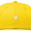 imageDALIX Lil Heart Embroidered Cotton Summer Outdoor Baseball Cap Dad Hat WomensGold