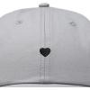 imageDALIX Lil Heart Embroidered Cotton Summer Outdoor Baseball Cap Dad Hat WomensGray