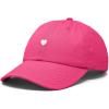 imageDALIX Lil Heart Embroidered Cotton Summer Outdoor Baseball Cap Dad Hat WomensHot Pink
