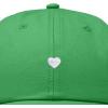 imageDALIX Lil Heart Embroidered Cotton Summer Outdoor Baseball Cap Dad Hat WomensKelly Green