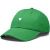 imageDALIX Lil Heart Embroidered Cotton Summer Outdoor Baseball Cap Dad Hat WomensKelly Green
