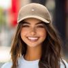 imageDALIX Lil Heart Embroidered Cotton Summer Outdoor Baseball Cap Dad Hat WomensKhaki