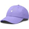 imageDALIX Lil Heart Embroidered Cotton Summer Outdoor Baseball Cap Dad Hat WomensLavender