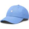imageDALIX Lil Heart Embroidered Cotton Summer Outdoor Baseball Cap Dad Hat WomensLight Blue