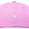 imageDALIX Lil Heart Embroidered Cotton Summer Outdoor Baseball Cap Dad Hat WomensLight Pink