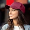 imageDALIX Lil Heart Embroidered Cotton Summer Outdoor Baseball Cap Dad Hat WomensMaroon