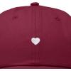 imageDALIX Lil Heart Embroidered Cotton Summer Outdoor Baseball Cap Dad Hat WomensMaroon