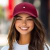 imageDALIX Lil Heart Embroidered Cotton Summer Outdoor Baseball Cap Dad Hat WomensMaroon