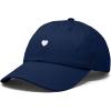 imageDALIX Lil Heart Embroidered Cotton Summer Outdoor Baseball Cap Dad Hat WomensNavy Blue