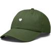 imageDALIX Lil Heart Embroidered Cotton Summer Outdoor Baseball Cap Dad Hat WomensOlive