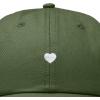imageDALIX Lil Heart Embroidered Cotton Summer Outdoor Baseball Cap Dad Hat WomensOlive