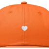 imageDALIX Lil Heart Embroidered Cotton Summer Outdoor Baseball Cap Dad Hat WomensOrange