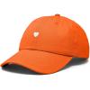 imageDALIX Lil Heart Embroidered Cotton Summer Outdoor Baseball Cap Dad Hat WomensOrange