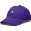 imageDALIX Lil Heart Embroidered Cotton Summer Outdoor Baseball Cap Dad Hat WomensPurple