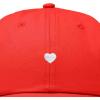 imageDALIX Lil Heart Embroidered Cotton Summer Outdoor Baseball Cap Dad Hat WomensRed