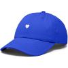 imageDALIX Lil Heart Embroidered Cotton Summer Outdoor Baseball Cap Dad Hat WomensRoyal Blue