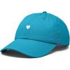 imageDALIX Lil Heart Embroidered Cotton Summer Outdoor Baseball Cap Dad Hat WomensTeal