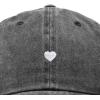 imageDALIX Lil Heart Embroidered Cotton Summer Outdoor Baseball Cap Dad Hat WomensWashed Black
