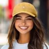 imageDALIX Lil Heart Embroidered Cotton Summer Outdoor Baseball Cap Dad Hat WomensWashed Gold