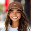 imageDALIX Lil Heart Embroidered Cotton Summer Outdoor Baseball Cap Dad Hat WomensWashed Orange