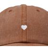 imageDALIX Lil Heart Embroidered Cotton Summer Outdoor Baseball Cap Dad Hat WomensWashed Orange