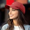 imageDALIX Lil Heart Embroidered Cotton Summer Outdoor Baseball Cap Dad Hat WomensWashed Red